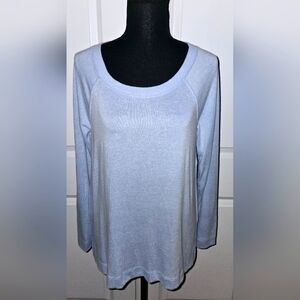 LOFT NWT Soft Crew Neck Light Blue Tunic Sweater Light Weight Sz Small
